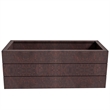 LeisureMod Oasis Indoor and Outdoor Rectangular Fiberglass Planter Box Brown