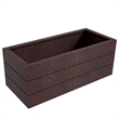 LeisureMod Oasis Indoor and Outdoor Rectangular Fiberglass Planter Box Brown