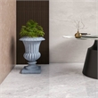 LeisureMod Lotus Modern Urn Planter in Fiberglass and Clay Aged Concrete