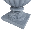 LeisureMod Lotus Modern Urn Planter in Fiberglass and Clay Aged Concrete
