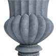 LeisureMod Lotus Modern Urn Planter in Fiberglass and Clay Aged Concrete