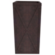 LeisureMod Payprus Indoor and Outdoor Rectangular Fiberglass Planter in Brown
