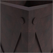 LeisureMod Payprus Indoor and Outdoor Rectangular Fiberglass Planter in Brown
