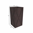 LeisureMod Payprus Indoor and Outdoor Rectangular Fiberglass Planter in Brown