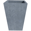 LeisureMod Serene Indoor Outdoor Square Square Planter 21 Inch in Gray