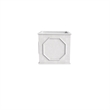 LeisureMod Modern Sprout Fiberstone and MgO Clay Square Planter White 7.9