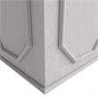 LeisureMod Modern Sprout Fiberstone and MgO Clay Square Planter White 7.9