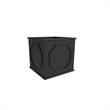 LeisureMod Modern Sprout Fiberstone and MgO Clay Square Planter Black 12.5