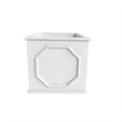 LeisureMod Modern Sprout Fiberstone and MgO Clay Square Planter White 15