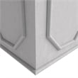 LeisureMod Modern Sprout Fiberstone and MgO Clay Square Planter White 15
