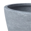 LeisureMod Modern Dahlia Fiberstone and Clay Round Planter Aged Concrete 10.8