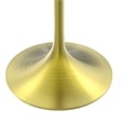 LeisureMod Verve Round Dining Table with Resin Top and Brushed Gold Base 36