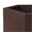 LeisureMod Thicket Indoor Outdoor Hexagonal Planter 11 Inch in Brown
