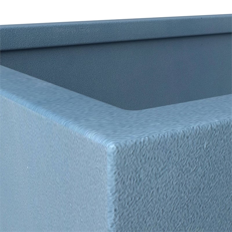 LeisureMod Bloom Rectangular Planter in Fiberstone and Clay Aged Concrete 9