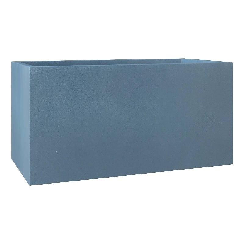 LeisureMod Bloom Rectangular Planter in Fiberstone and Clay Aged Concrete 9