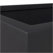 LeisureMod Bloom Rectangular Planter in Fiberstone and Clay Black 12