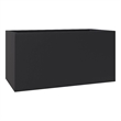 LeisureMod Bloom Rectangular Planter in Fiberstone and Clay Black 12