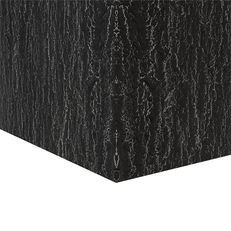 LeisureMod Verdura 3-Piece Indoor Outdoor Square Planter in Black
