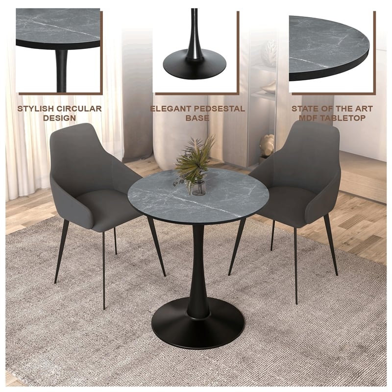 LeisureMod Bristol Dining Table with a 27 