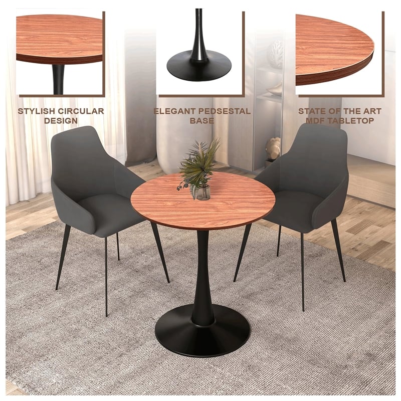 LeisureMod Bristol Dining Table with a 27 