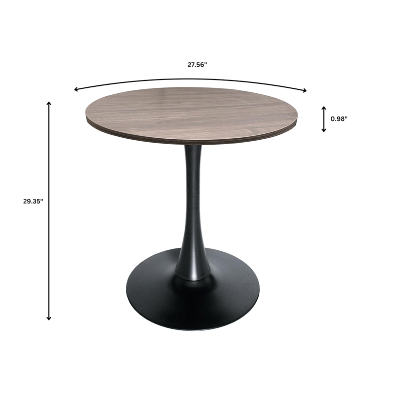 LeisureMod Bristol Dining Table with a 27 