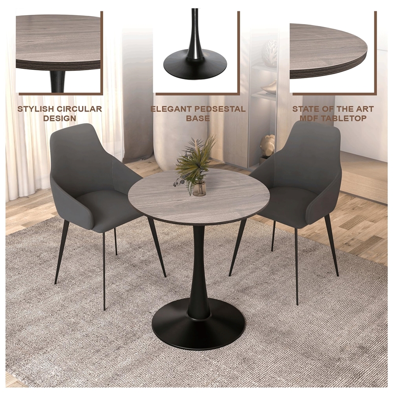 LeisureMod Bristol Dining Table with a 27 