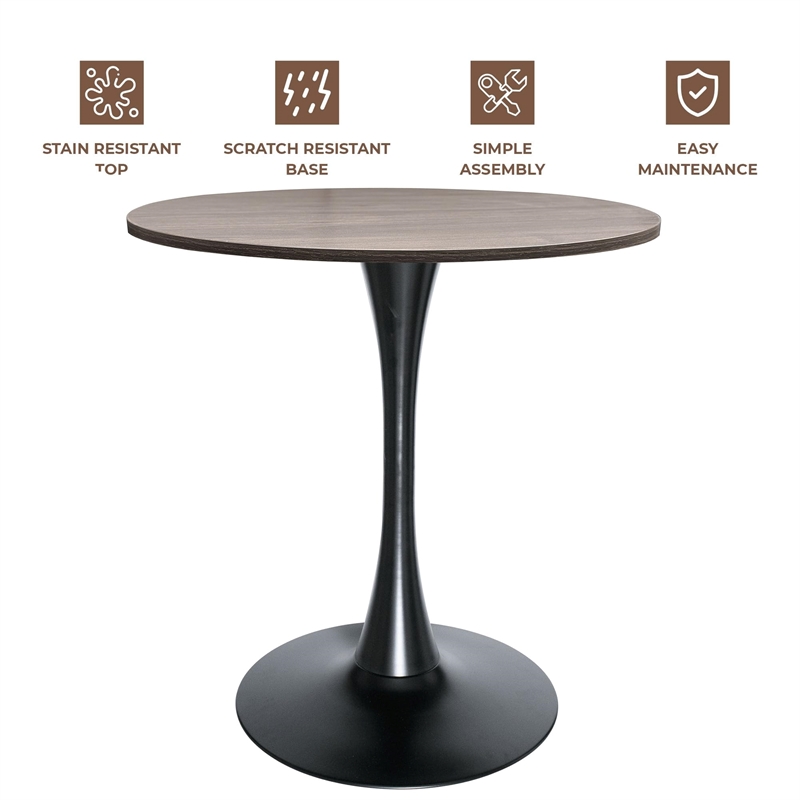 LeisureMod Bristol Dining Table with a 27 