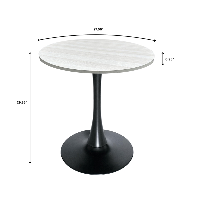 LeisureMod Bristol Dining Table with a 27 