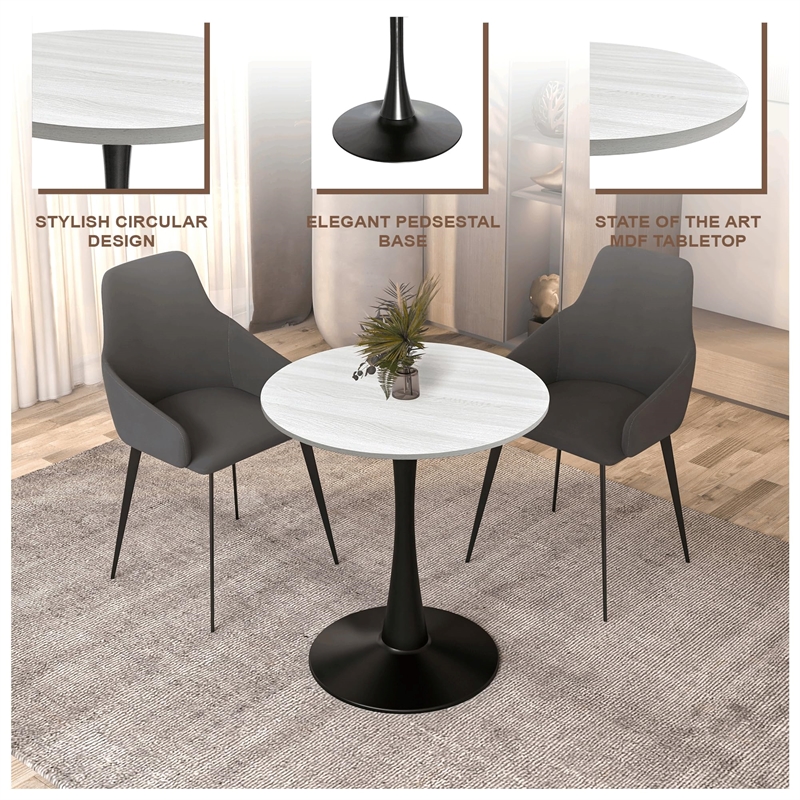 LeisureMod Bristol Dining Table with a 27 