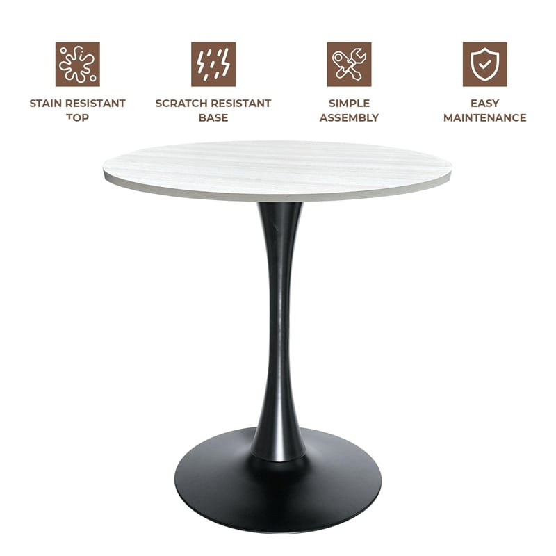 LeisureMod Bristol Dining Table with a 27 