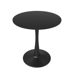 LeisureMod Bristol Dining Table with a 36 &quot Wood Tabletop in Black