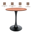 LeisureMod Bristol Dining Table with a 36 