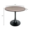 LeisureMod Bristol Dining Table with a 36 