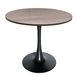 LeisureMod Bristol Dining Table with a 36 &quot Wood Tabletop in Gray