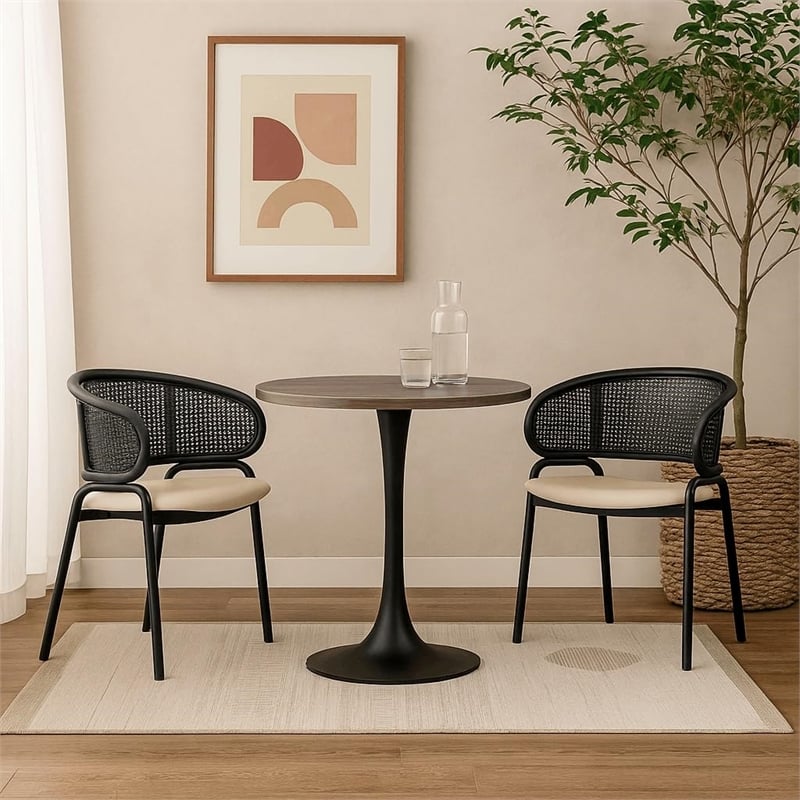 LeisureMod Bristol Dining Table with a 36 