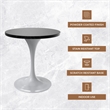 LeisureMod Verve Dining Table with a 27