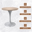 LeisureMod Verve Dining Table with a 27