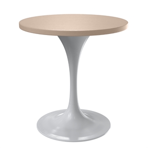 LeisureMod Verve Dining Table with a 27&quot Wood Tabletop in Light Natural