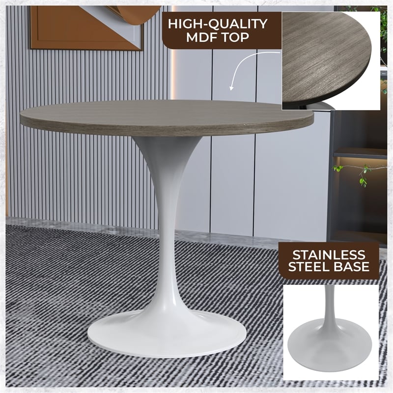 LeisureMod Verve Dining Table with a 36