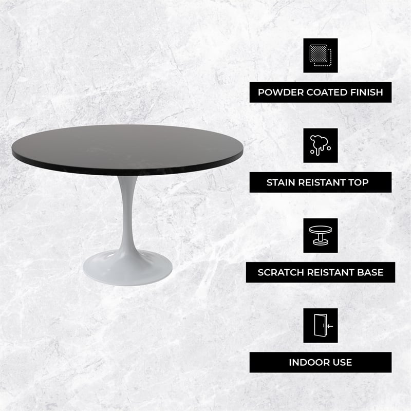 LeisureMod Verve Dining Table with a 48