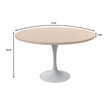 LeisureMod Verve Dining Table with a 48