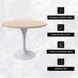 LeisureMod Verve Dining Table with a 48