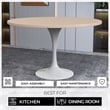 LeisureMod Verve Dining Table with a 48