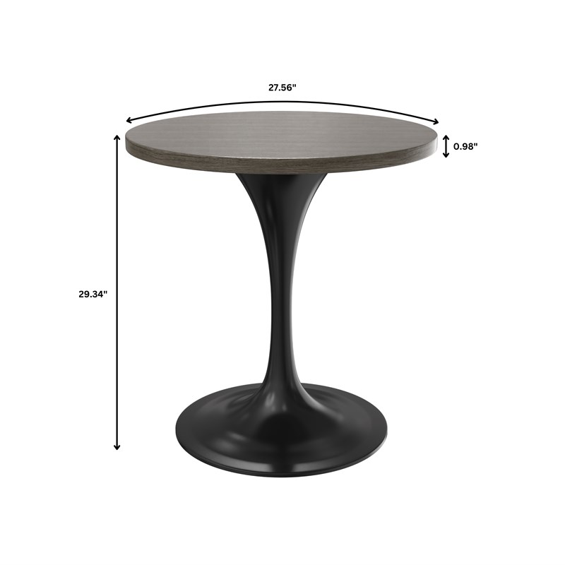 LeisureMod Verve Dining Table with a 27