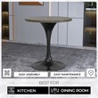 LeisureMod Verve Dining Table with a 27