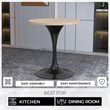 LeisureMod Verve Dining Table with a 27