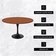 LeisureMod Verve Dining Table with a 48