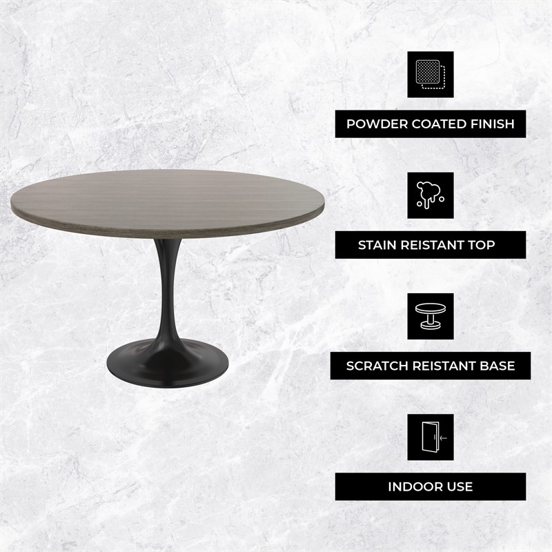LeisureMod Verve Dining Table with a 48