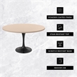LeisureMod Verve Dining Table with a 48