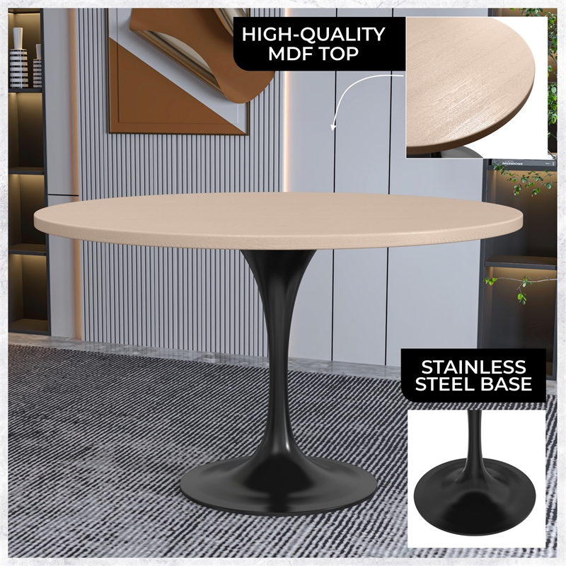 LeisureMod Verve Dining Table with a 48